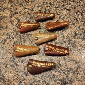 Vintage Leather Promotional Seagram's V.O. Whisky Leather Key Covers